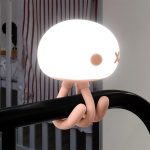 Kids Night Light │Rechargeable LED Night Light for Baby │ Dimmable Baby Touch Control Lights with Charging 1800mAh │ Lovely Jellyfish Shape (Blue + IR Remote Contol)